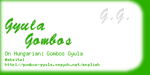 gyula gombos business card